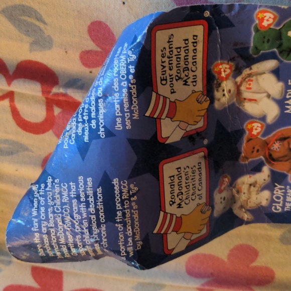 Sealed Mc Donalds Ty Bear 1999 Glory The Bear - Picture 7 of 9